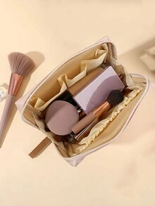 Túi đựng mỹ phẩm chống thấm nước tùy chỉnh, Túi đựng đồ vệ sinh cá nhân, Túi đựng hộp đựng đồ trang điểm, Túi đựng đồ vệ sinh cá nhân du lịch di động, Thích hợp cho du lịch, Cũng có thể dùng làm quà tặng Giáng sinh - Hồng - Xem 5