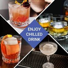 4-Cavity/8-Cavity Giant Silicone Tray Mold, 2-Inch Big Ice Cubes, Flexible, 4/8 Cavities Easy Release, Slow Melting Suitable For Whiskey, Cocktails, Eid Al-Fitr Gift