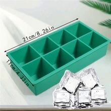 4-Cavity/8-Cavity Giant Silicone Tray Mold, 2-Inch Big Ice Cubes, Flexible, 4/8 Cavities Easy Release, Slow Melting Suitable For Whiskey, Cocktails, Eid Al-Fitr Gift