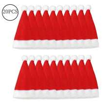 10/20 chiếc Giá đựng dao kéo Giáng sinh, Mũ ông già Noel Giáng sinh Giá đựng đồ bạc Túi đựng dao kéo mini cho bàn ăn Giáng sinh Đồ trang trí đồ ăn bỏ túi Đồ dùng phẳng cho dao Nĩa Thìa, Mũ trang trí rượu vang đỏ, Quà tặng Giáng sinh tốt nhất Trang trí phòng sinh nhật Đồ trang trí Giáng sinh Mùa đông - Đỏ và trắng - Xem 13