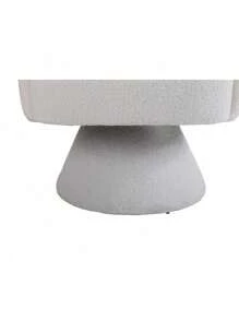 Swivel Accent Chair Armchair, Round Barrel Chair In Fabric For Living Room Bedroom,White,DreamDecor