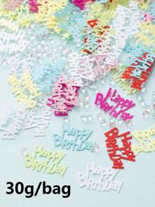 15g/30g/50g 亚克力钻石生日派对装饰纸屑，派对桌上撒纸屑，生日派对装饰，生日礼物装饰，生日派对纸屑 - 彩色 - 查看 14