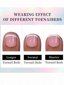 Bộ 24*5 tờ móng chân giả kiểu Pháp đơn giản ngắn | 120 đầu móng gel đắp móng chân | Móng tay giả đắp da dành cho học sinh và nhân viên văn phòng để sử dụng hàng ngày - Tạo kiểu móng chân quyến rũ. - Nhiều màu - Xem 6