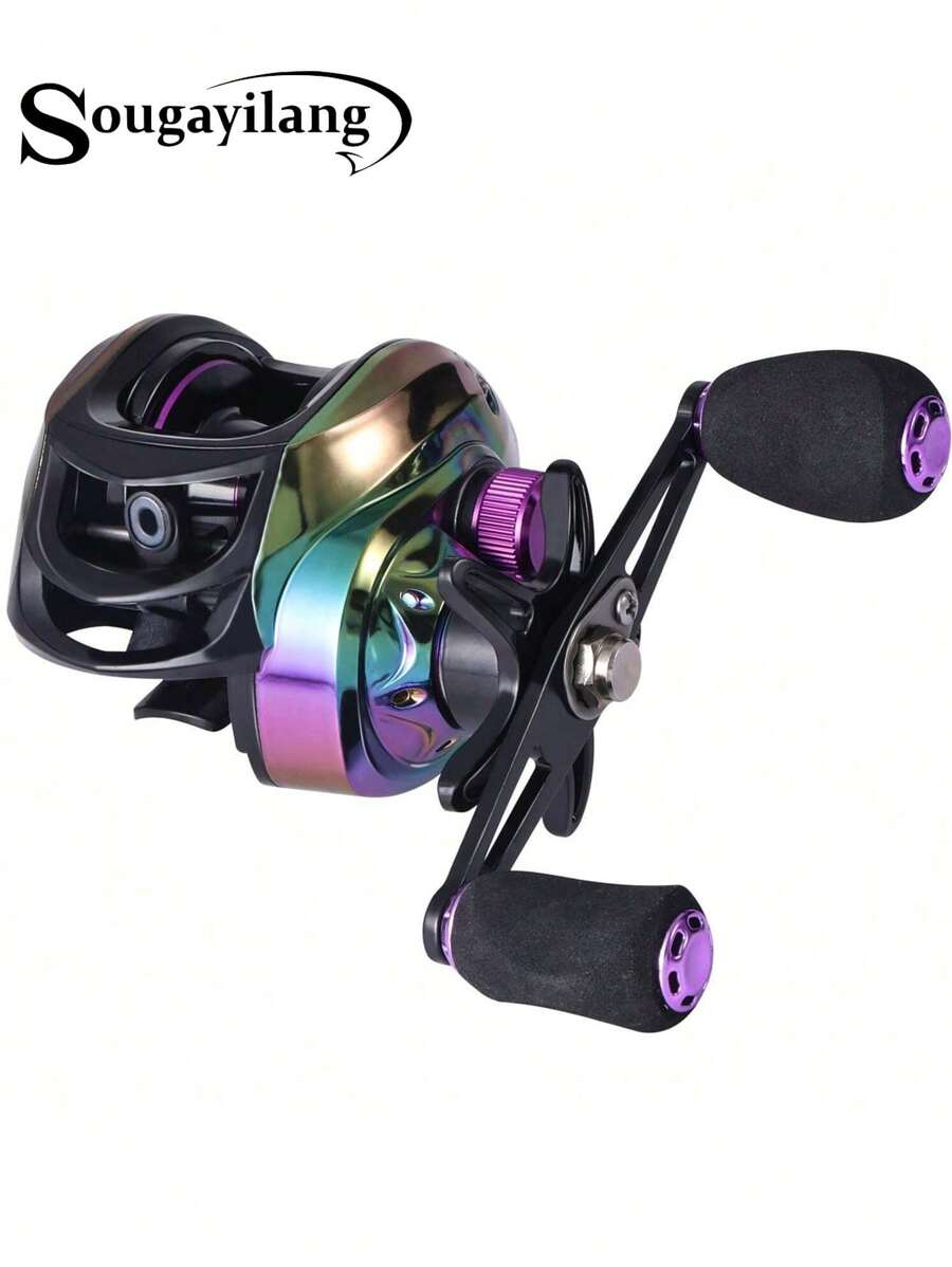 SOUGAYILANG 1pc Holographic  Fishing Reel - Multicolor - View 1