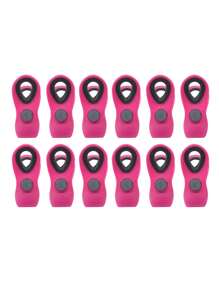 12 个优质食品袋密封夹 - 多功能、防潮、防尘、密封 - 适用于各种塑料袋、零食袋、厨房收纳袋和储物袋，易于使用的厨房配件 - 彩色 - 查看 9