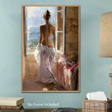 1 tấm áp phích nghệ thuật treo tường bằng vải canvas - Cô gái gợi cảm trong ánh nắng ban mai Tranh sơn dầu in để trang trí trong phòng khách, phòng ngủ, văn phòng, quán cà phê, quán bar, sân - Không có khung, thích hợp làm quà tặng ngày lễ và sinh nhật - Nhiều màu - Xem 14