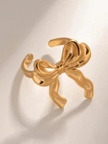 1pc Elegant Bowknot Design Open Ring For Women Valentines,Mom,Mother,Mother's Day,Gift