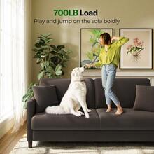 Teddy Velvet Sofa Modern Couch Love Seat Settee Room Apartment Office Couch - 65寸棕色 - 查看 1