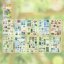 10 sztuk naklejek w stylu retro z sylwetkami zwierząt, dekoracyjne naklejki odpowiednie na prezenty, do biura, domu, do oznaczania, etykiet, do klas, zabawek, planera ucznia, majsterkowania i nie tylko, artykuły szkolne, powrót do szkoły