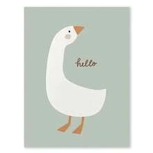 1 件婴儿可爱鹅豹熊樱桃蝴蝶墙壁艺术海报北欧帆布画和版画墙壁画儿童房装饰无框架 - 彩色 - 查看 9