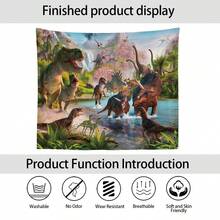 1 块装饰挂毯，印有侏罗纪恐龙图案，用于宿舍、卧室和客厅的壁挂主题装饰、家居装饰、房间装饰、房间旗帜、挂毯、壁毯 - KKL-GT0048 - 查看 10