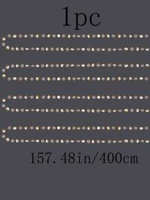 闪光香槟金装饰纸波尔卡圆点花环派对丝带背景吊袜带挂饰横幅 / 婚礼 / 单身派对 / 新娘送礼会 / 圣诞节 / 家庭 / 订婚 / 新年 - 粉紅金色 - 查看 9