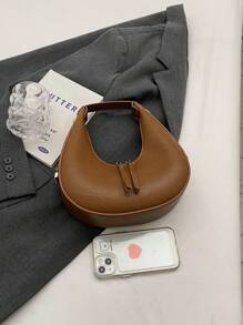 1 件纯色单肩包，百搭手提简约新月包，适合女士 - 彩色 - 查看 6