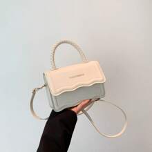 Women Handbag Crossbody Shoulder Bag PU Synthetic Leather Elegant Chic Fashion - Màu be - Xem 1