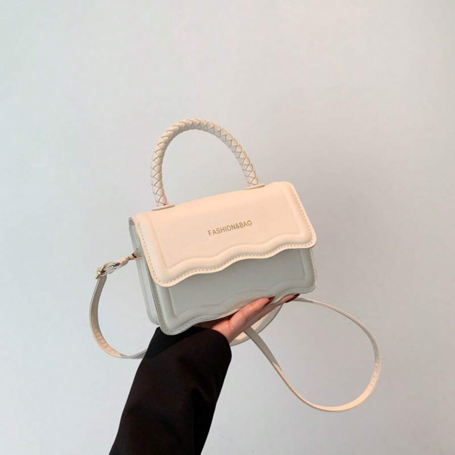 Women Handbag Crossbody Shoulder Bag PU Synthetic Leather Elegant Chic Fashion - Màu be - Xem 1