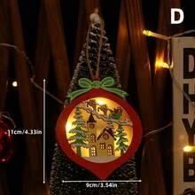 Quà tặng bằng gỗ sáng tạo trang trí Giáng sinh - Nhiều màu - Xem 6