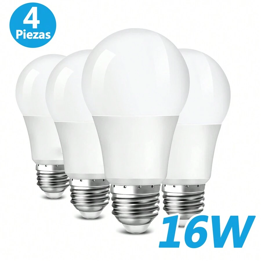 LED Bulbs Equivalent, 4 Pack Floodlights, 4000K Neutral White, 1500LM, E26 Base, Non-Dimmable, 10W Bright White