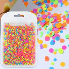 1 袋混合荧光圆形亮片闪光薄片用于环氧树脂填料硅胶模具填充气泡凸圆形五彩纸屑珠宝制作工艺品树脂艺术薄片 - 彩色 - 查看 1