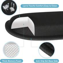 1 件 FATES 键盘腕托记忆泡沫、桌垫、鼠标垫、防水 PVC 皮革桌保护垫、超薄大号桌面吸墨纸、易清洁笔记本电脑桌书写垫，适用于办公室工作/家庭/装饰