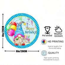 1 tấm biển gỗ "Chúc mừng sinh nhật", đồ trang trí trên bánh, biển trang trí Giáng sinh/Năm mới, phong cách ngẫu nhiên làm quà tặng Giáng sinh/Năm mới - Nhiều màu - Xem 2