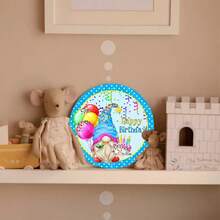 1 tấm biển gỗ "Chúc mừng sinh nhật", đồ trang trí trên bánh, biển trang trí Giáng sinh/Năm mới, phong cách ngẫu nhiên làm quà tặng Giáng sinh/Năm mới - Nhiều màu - Xem 7