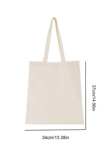 时尚秋季新品，一体式，花卉图案，爱心，艺术气息，可定制姓名，可定制文字，手提包，单肩包，手提包，纯色包，大容量，适合旅行，旅行必备，旅行，上学，工作，购物，派对，女士礼物，婚礼，纪念品包，女士手提包，女士单肩包，包包，布袋，简约，时尚，复古，可爱，街头风，生日礼物，圣诞节，感恩节，万圣节 - 米色 - 查看 9