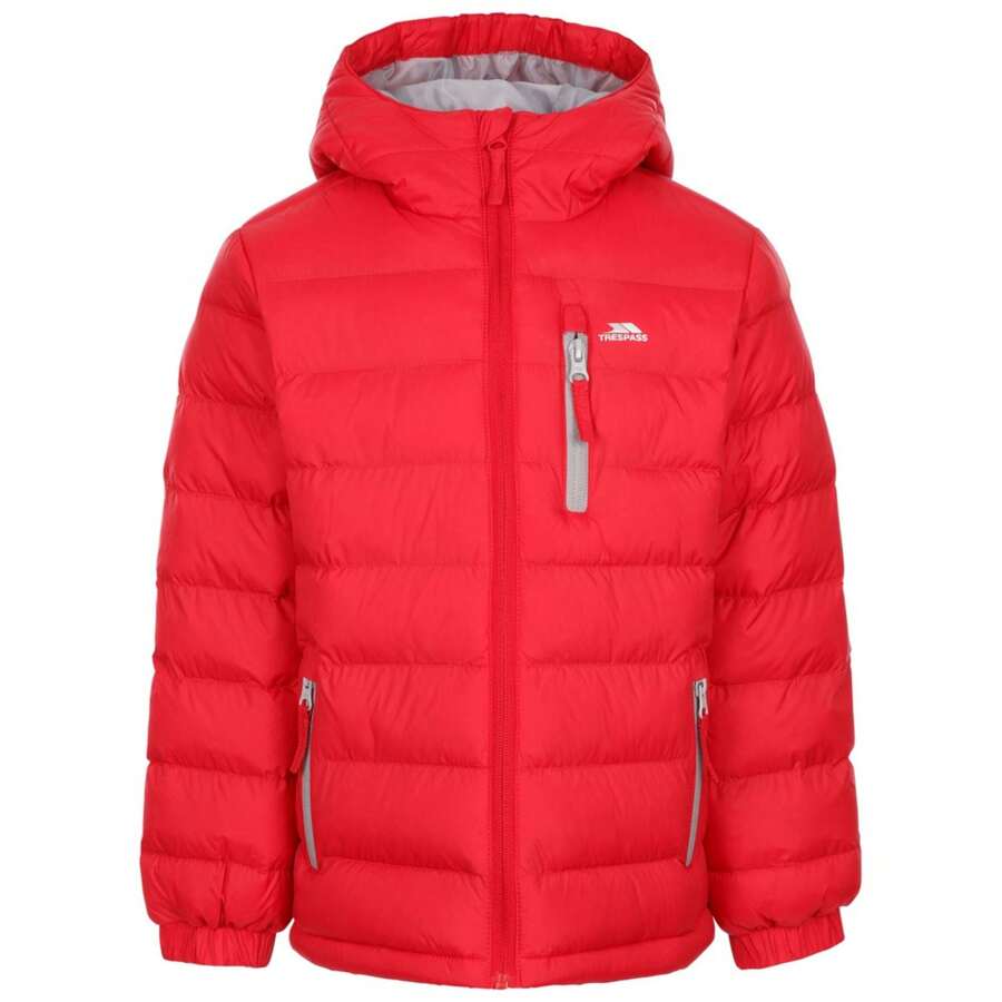 Trespass Childrens/Kids Aksel Padded Jacket (Red) - Red - View 1
