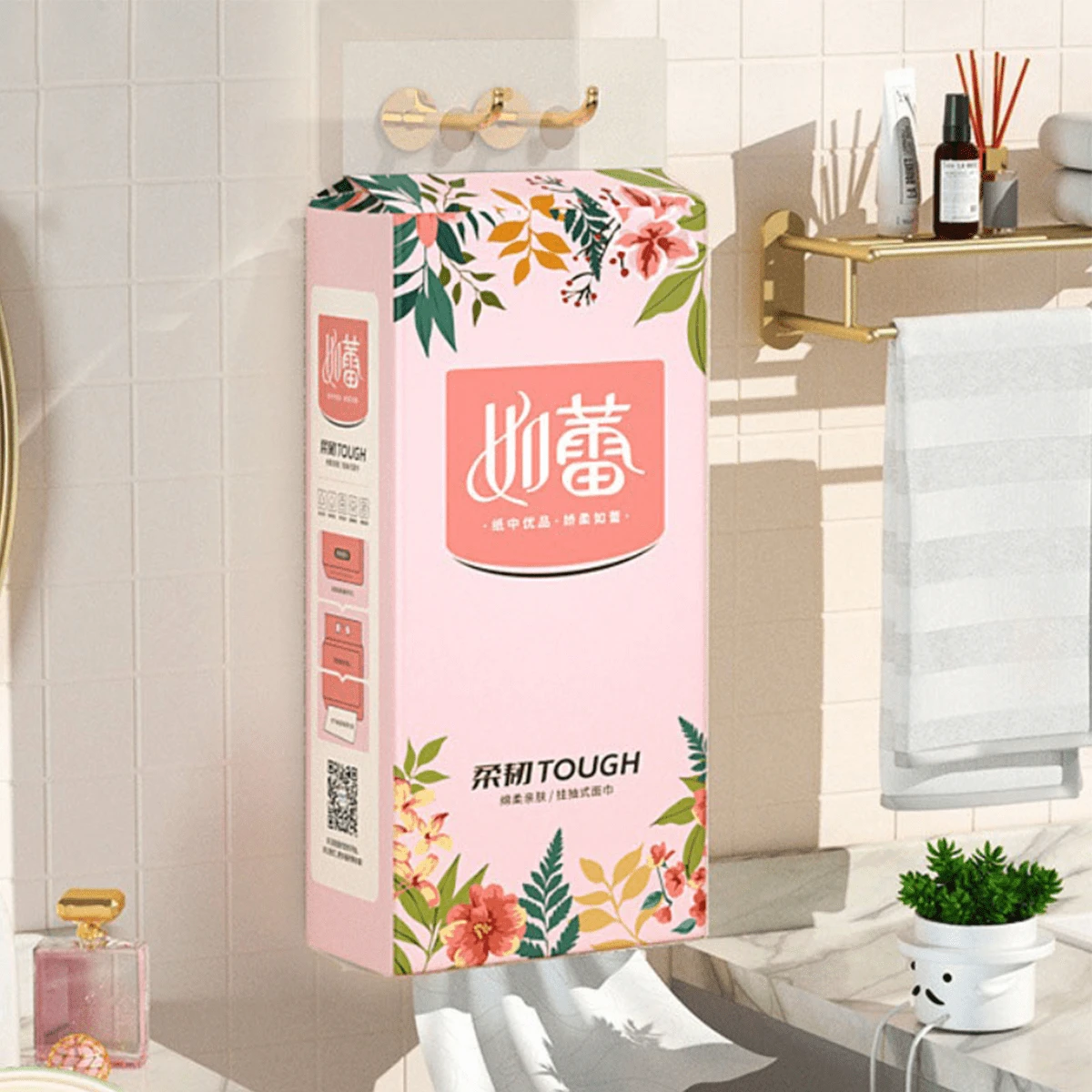 家用纸巾、餐巾、卫生纸、厨房用悬挂式纸巾，不含挂钩 - 彩色 - 查看 1