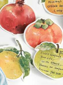 1 set de 30 feuilles de notes adhésives en forme d'extraterrestre, de la série des notes adhésives de fruits, créatives et portables. Les étudiants peuvent écrire des messages 30 fois, fournitures scolaires, rentrée scolaire