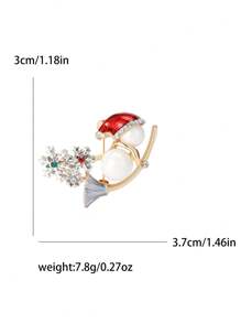 Christmas Elk Brooch For Women Garland Brooch Christmas Tree Brooch Hat Brooch Snowflake Brooch Santa Claus Brooch Bear Brooch Glove Brooch Boots Brooch Bell Brooch Sleigh Brooch Cane Brooch Snowman Brooch Sock Brooch Party Banquet Jewelry Accessory Gift - Christmas - View 13