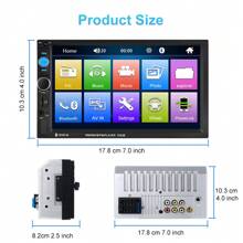 Double Din Car Stereo 7" Touch Screen 2 Din Car Radio With Bluetooth FM, MP5 Player With USB/SD/AUX Input 2 Din Autoradio With Mirror Link SWC,Portable Media Players