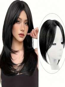 7*9 假发片发垫发根贴隐形无缝一体式增厚发量蓬松头顶假发替换女真人发片夹式假发直发无缝假发替换件适合女性脱发 - SNatural - 查看 4