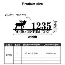 1 件定制鹿字母金属门牌号 - 个性化墙面艺术，适合家居装饰、独特入口特色和完美礼物 - 彩色 - 查看 11