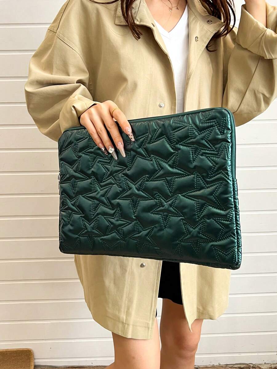 极简主义纯色多尺寸奢华笔记本电脑内胆包笔记本电脑包基础款笔记本电脑/保护套/手提包/平板电脑单肩包手提包 iPad 包背包适合女士/男士/女孩/男孩/女性/男性学生适合 Mac Book Air/Pro11/13/14/100 英寸时尚防水/防震轻便包护士大学/学院必备圣诞节/父亲/母亲/教师礼物小学/初中/高中通勤带电脑隔层大容量便携简约多功能带拉链笔记本电脑配件内胆包 - 綠色 - 查看 1