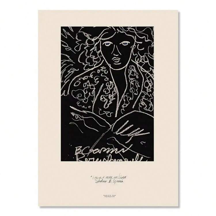 1 件抽象线条柠檬花瓶几何北欧海报墙壁艺术印刷帆布画墙画适用于客厅装饰无框架 - 彩色 - 查看 12