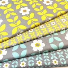 4 件预裁拼布面料套装，适用于缝纫、绗缝和手工制作 - 50x50cm - 查看 5