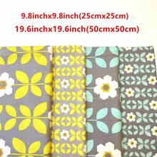 4 件预裁拼布面料套装，适用于缝纫、绗缝和手工制作 - 50x50cm - 查看 3