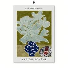 1pc Bình hoa sen hoa loa kèn nhiều màu sắc trừu tượng Matisse Flower Market Tranh vải nghệ thuật Áp phích In Ảnh treo tường Phòng khách Trang trí nhà Không có khung - Nhiều màu - Xem 27