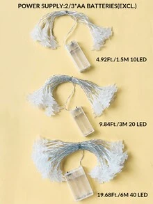 1 Stück klassische Weihnachtsdekoration Weihnachtsbaum-förmige LED-Lichterkette, 1,5/3m, batteriebetrieben, Weihnachts-Innenraum-Wandbeleuchtung, Schlafzimmerdekoration, Weihnachtsparty-Dekorationsbeleuchtung, Weihnachtsgeschenk, Winterraum-Weihnachtsbaum-Beleuchtung