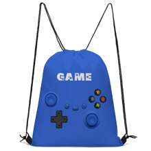 Bộ túi đựng chủ đề GAME in 3D, Ba lô dây rút nhiều màu, Túi đựng đồ tập luyện thể thao - trò chơi - Xem 14