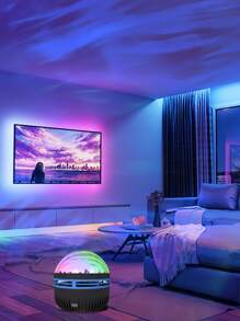 LED Aurora Night Light With Remote Control LED- Dimmable, Home Use, Polar Light Experience, Adjustable Color And Brightness - Q6 - View 9