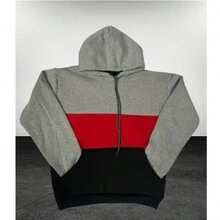 Men's Tricolor Cold Weather Sweatshirt, Hooded, Warm, Separate - 灰色 - 查看 1