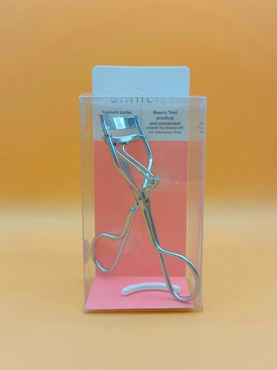 1pc Eyelash Curler With Storage Case, Curl & Define Lashes, Portable Compact For Office, Dates, Stage Makeup, Travel Use,Makeup,Cheap,Room Decor,Vanity,Travel,Bedroom,Makeup Accessories,Eyelash Curler