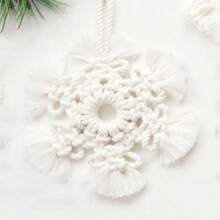 Handmade Knitted Christmas Tree Ornament, Christmas Decor Pendant Hanging, Simple Creative Craft, Christmas Party Supplies, Holiday Decoration, Christmas Tree Backdrop Ornament, Handmade Knitted Prop Wall Hanging Gift Decor,Christmas - Multicolor - View 13