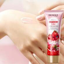 80g草莓蛋糕滋养护手霜圣诞礼物，秋冬保湿柔肤护手霜，适合干裂皮肤，大容量美白补水护手霜，适合女士、奶奶，完美的圣诞节节日礼物 - 粉色 - 查看 4