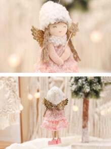 1 Stück Valentinstag Dekoration Weihnachtsbaum Netzrock Engel Geweih Mädchen Anhänger süße Puppe Geschenk Wichtel Weihnachtsbaum Dekorationen Weihnachtsschmuck Heim Dekoration Valentinstag Geschenke, Muttertag Geschenke, Hochzeitsdekoration Weihnachtsdekorationen Winterraumdekoration