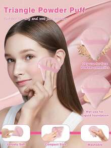 1pc Makeup Sponge, 20pcs Makeup Brush Set Including Face Brush, Eye Brush, Eyebrow Brush, Foundation Brush, Blush Brush, Mixing Brush, Concealer Brush, Lip Brush, Detail Brush, Nose Contour Brush, Eyeliner Brush, Powder Brush, Nail Brush, Face Mask Brush, Clay Mask Brush, Highlighter Pencil, 1 Headband + 2 Wristbands, 1 Makeup Brush Cleaning Bowl, 3 Makeup Sponges, 3 Mini Makeup Sponges, 3 Round Powder Puffs, 3 Triangle Powder Puffs,Giveaways,Professional Makeup Brushes,Complete Makeup Set - Multicolor - View 10