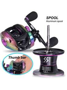 SOUGAYILANG 1pc Holographic  Fishing Reel - Multicolor - View 5