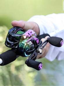 SOUGAYILANG 1pc Holographic  Fishing Reel - Multicolor - View 9