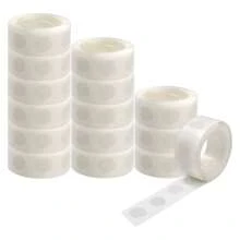 100/300/500/800/1000 pièces Colle point clair pour ballons (100 pièces point rond/rouleau) Ruban adhésif double face non marquant Adhésif en points détachable utilisé pour les décorations de fêtes, mariages et événements